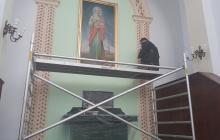 Parafia Miłosierdzia Bożego w Pabianicach - malowanie kościoła - styczeń - luty 2021